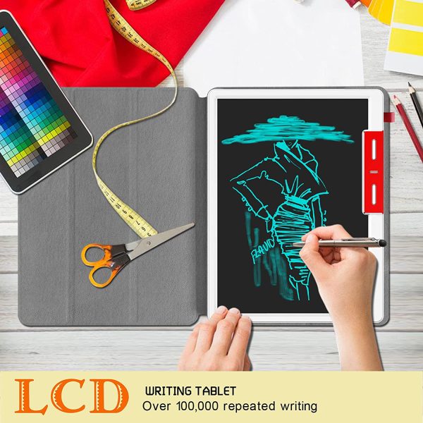 BECROWMEU Tablette d'écriture LCD de 25,4 cm avec stylo sans pile, idéale pour les enfants, les adultes, la maison, l'école, le bureau – Image 4