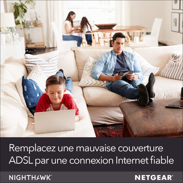 NETGEAR Routeur 4G SIM, box 4G LTE, Routeur Mobile 4G Nighthawk (MR1100), WiFi jusqu'à 1Gbit/s| Connectez jusqu'à 20 appareils en WiFi | WiFi sécurisé mobile | Déverrouillé, Compatible tout opérateurs – Image 3