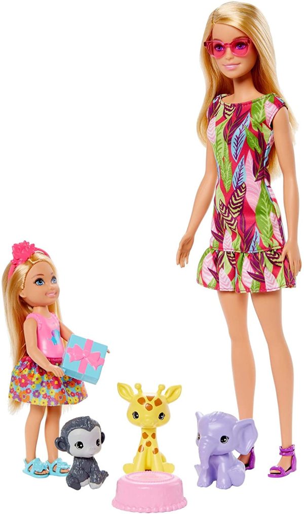 Barbie Famille l'Anniversaire Perdu de Chelsea coffret avec mini-poupée, poupée Barbie, 3 figurines animaux, un gâteau et un cadeau, jouet pour enfant, GTM82 – Image 5