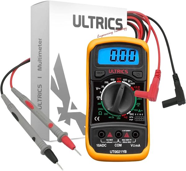 Multimètre Numérique LCD, Haute Qualité Voltmètre Ampèremètre Ohmmètre, Portable Digital Testeur Electrique Mesure Tension Courant Continuité Résistance AC DC Circuit Diodes Transistors – Image 7