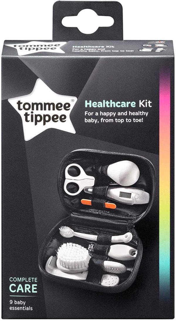 Tommee Tippee Kit de Soin Bébé, Trousse Complète et Transportable, Thermomètre et Ciseaux pour Bébé, Pratique et Hygiénique