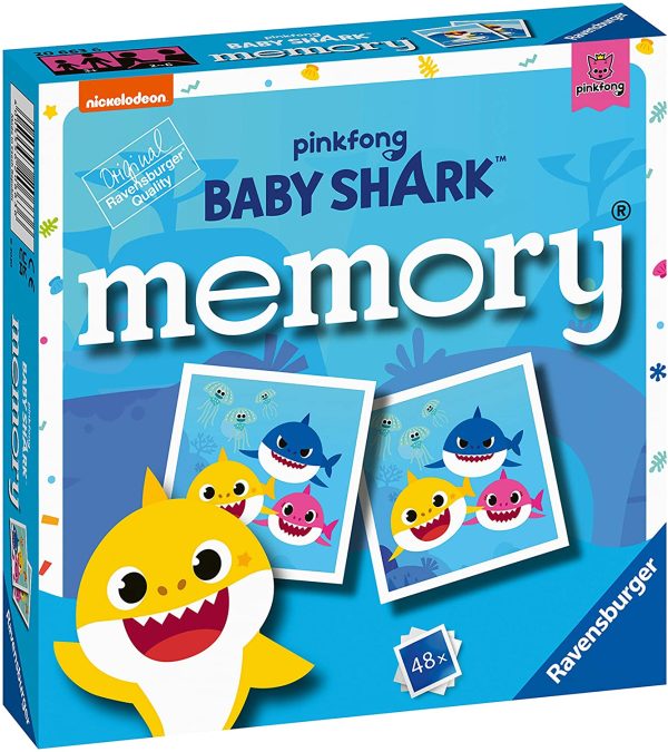 Ravensburger Baby Shark Mini Jeu de mémoire pour Enfants à partir de 3 Ans 20663 – Image 3