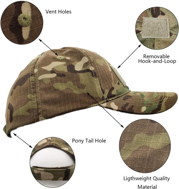 ehsbuy Camo Casquette Homme avec Refroidissement Cache-Cou Casquettes de Baseball Visage Écharpe Armée Tactique Militaire Chapeau Tour de Cou pour Courir Chasse Cyclisme Sports