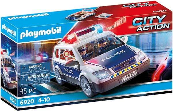 Playmobil - Voiture de Policiers avec Gyrophare et Sirène - 6920 + Piles alcalines AAA Duracell Plus, 1.5V LR03 MN2400, Paquet de 12 – Image 2