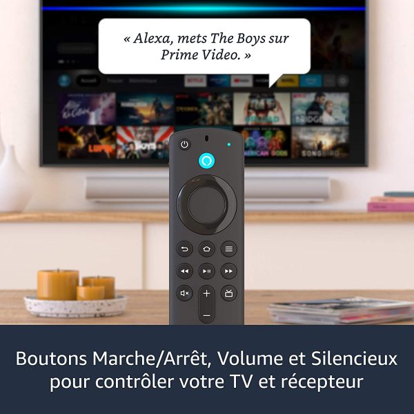 Fire TV Stick avec télécommande vocale Alexa (avec boutons de contrôle de la TV) | Appareil de streaming HD – Image 6