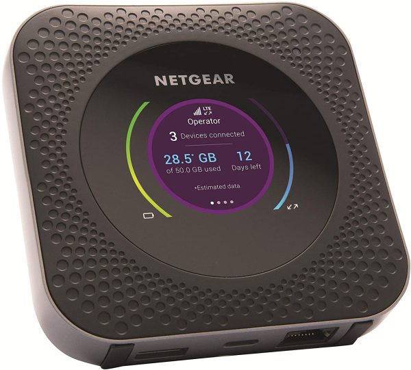 NETGEAR Routeur 4G SIM, box 4G LTE, Routeur Mobile 4G Nighthawk (MR1100), WiFi jusqu'à 1Gbit/s| Connectez jusqu'à 20 appareils en WiFi | WiFi sécurisé mobile | Déverrouillé, Compatible tout opérateurs