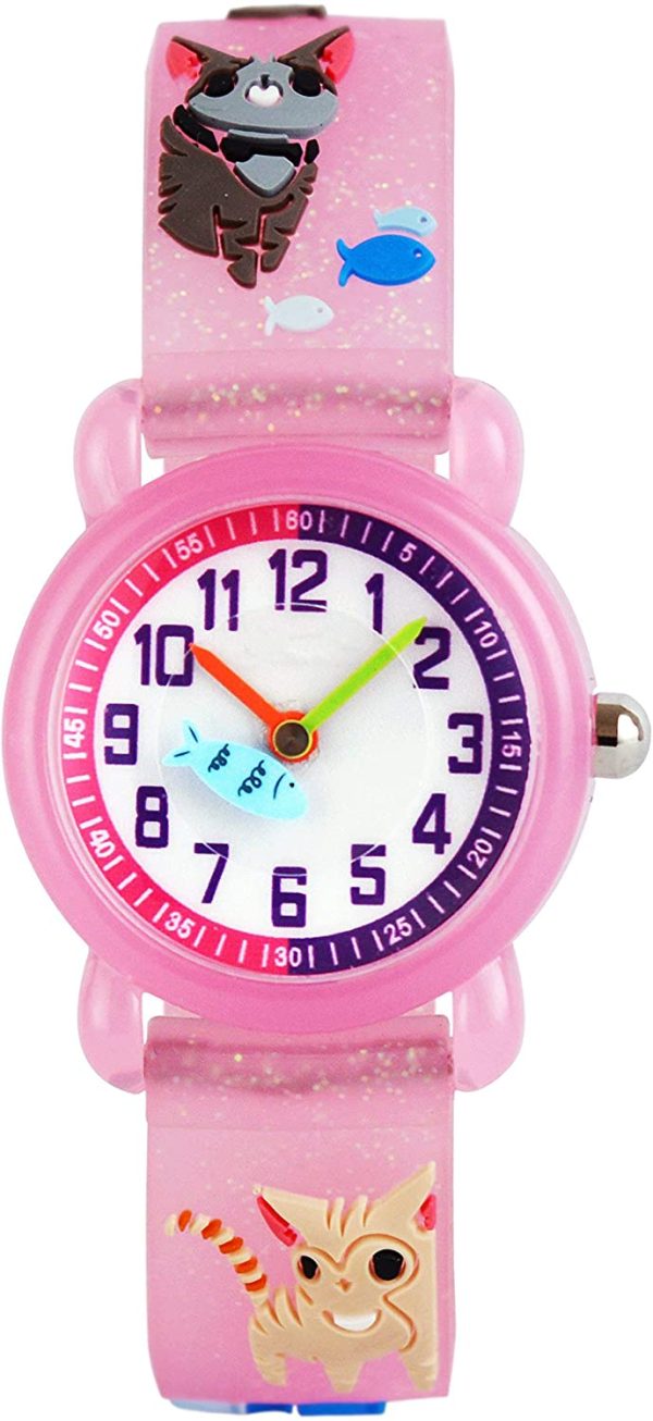 Filles Garçons Petits Enfants Montre, Silicone Enfants Montre 3D Mignon Dessin Animé Étanche Enseignement Montre Cadeau pour Enfants Enfants Petites Filles Garçons – Image 4