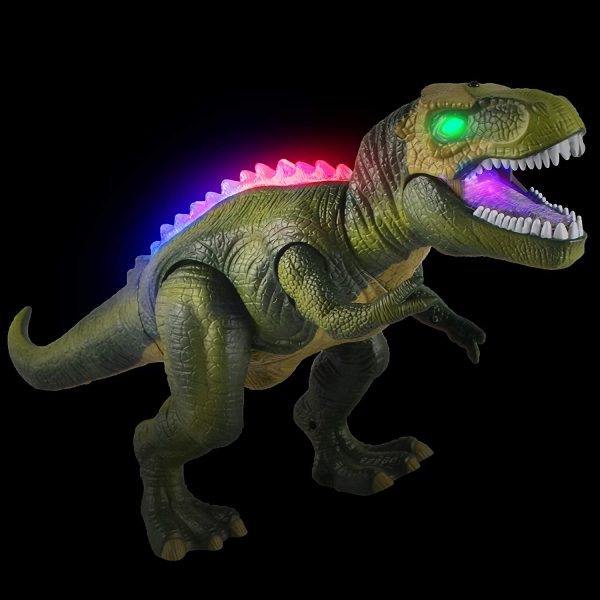 JOYIN LED Allume Dinosaures Télécommandés Marchent et Rugissent Réalistes Jouets de Dinosaure T-Rex avec Yeux Brillants, Mouvement de Marche pour Garçons – Image 7