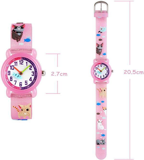 Filles Garçons Petits Enfants Montre, Silicone Enfants Montre 3D Mignon Dessin Animé Étanche Enseignement Montre Cadeau pour Enfants Enfants Petites Filles Garçons – Image 5