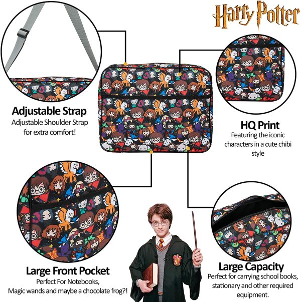 Harry Potter Sac Bandoulière Messenger Bag Sacoche Ecole Voyage Sport Loisirs Style Chibi – Image 7