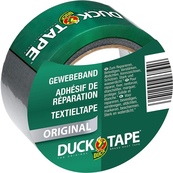 DUCK TAPE original 106-03 ??Bande adhésive de tissu ??Pour réparer, fixer et renforcer ??Dimensions : 50mm x 25m ??Couleur argent – Image 2