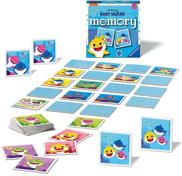 Ravensburger Baby Shark Mini Jeu de mémoire pour Enfants à partir de 3 Ans 20663 – Image 7