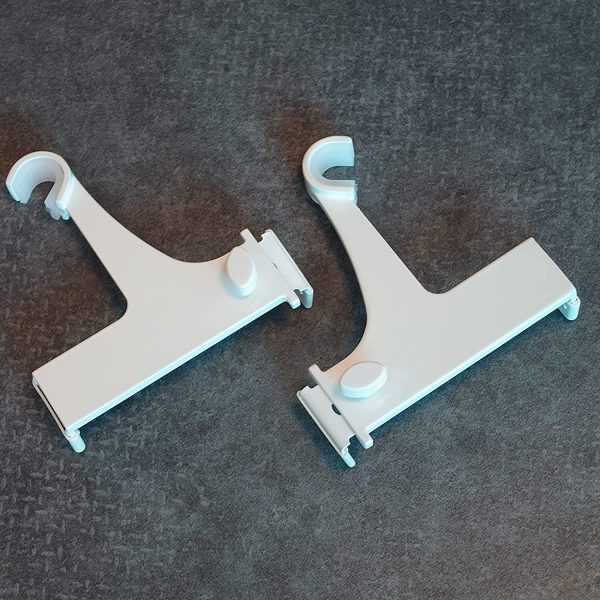 Lot de 2 Supports - sans Perçage sans Adhésifs -pour Tringle à Rideaux ø20-28mm - Fixation Tension sur Coffre de Volet Roulant Hauteur 14-24 cm Colori Blanc - Qualité française – Image 5