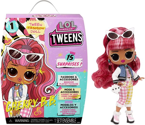 LOL Surprise Poupée Tweens ??Découvrez 15 Surprises ??Contient des tenues, des accessoires, 1 brosse à cheveux, 1 cintre, 1 socle & +- Idéal pour les enfants - Cherry B.B. – Image 2