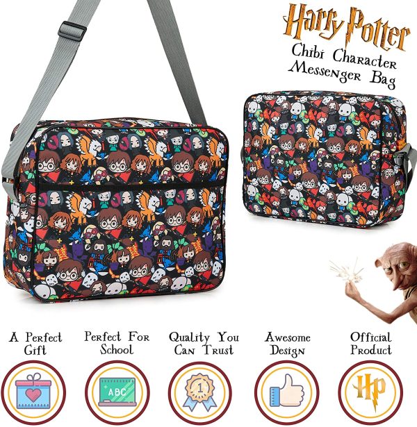 Harry Potter Sac Bandoulière Messenger Bag Sacoche Ecole Voyage Sport Loisirs Style Chibi – Image 4